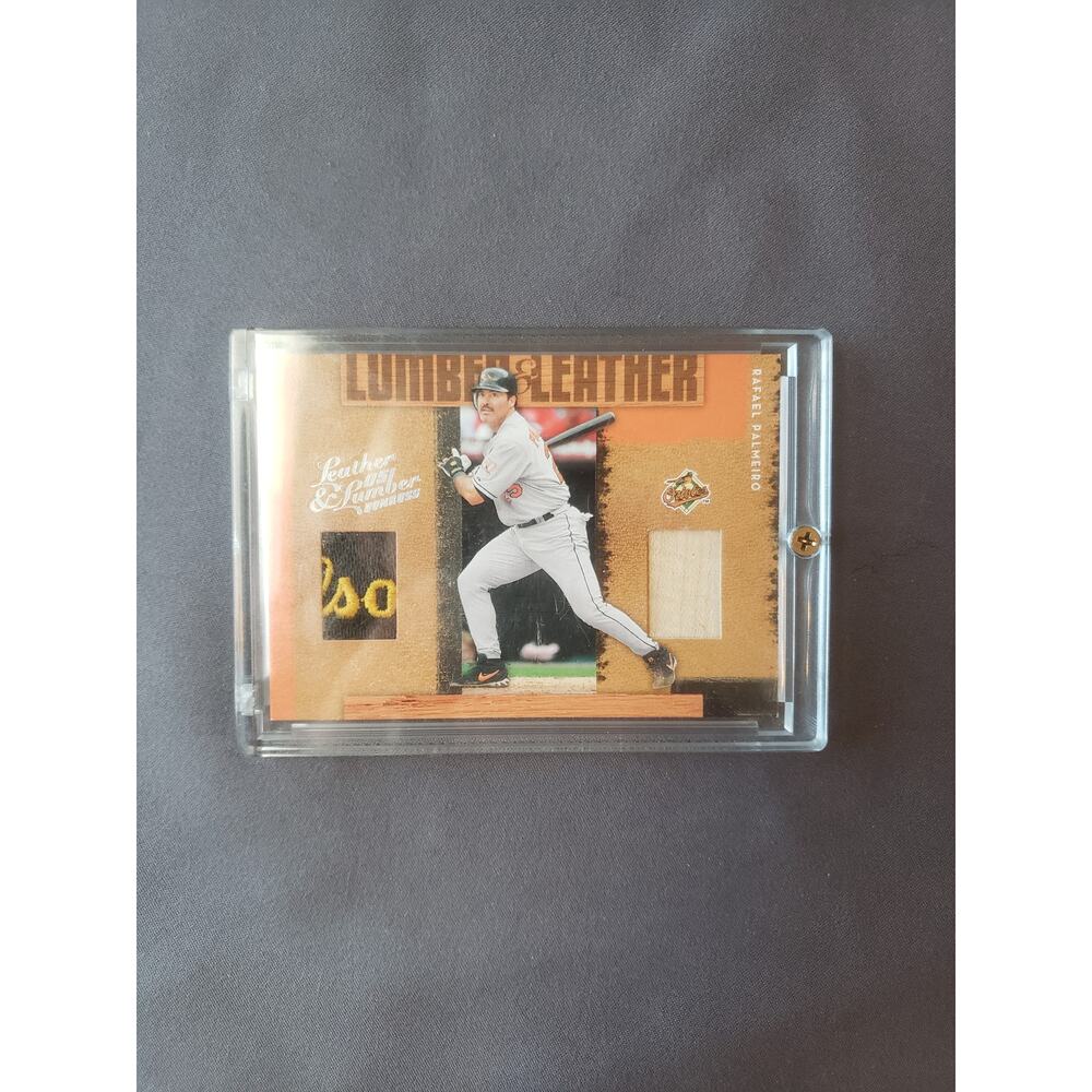 Rafael palmero leather and lumber batting glove and bat